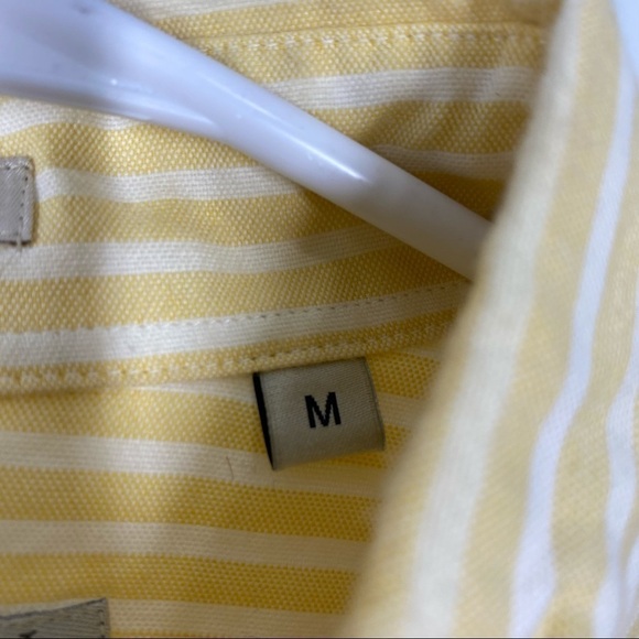 GITMAN BROS R. DERWIN Mens Yellow Striped Buttondown Shirt Medium - Picture 4 of 5